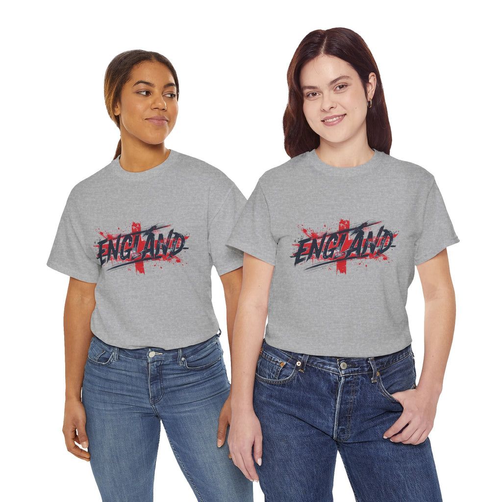 England Graphic T-Shirt — Grunge St. George Cross Football Fan Tee