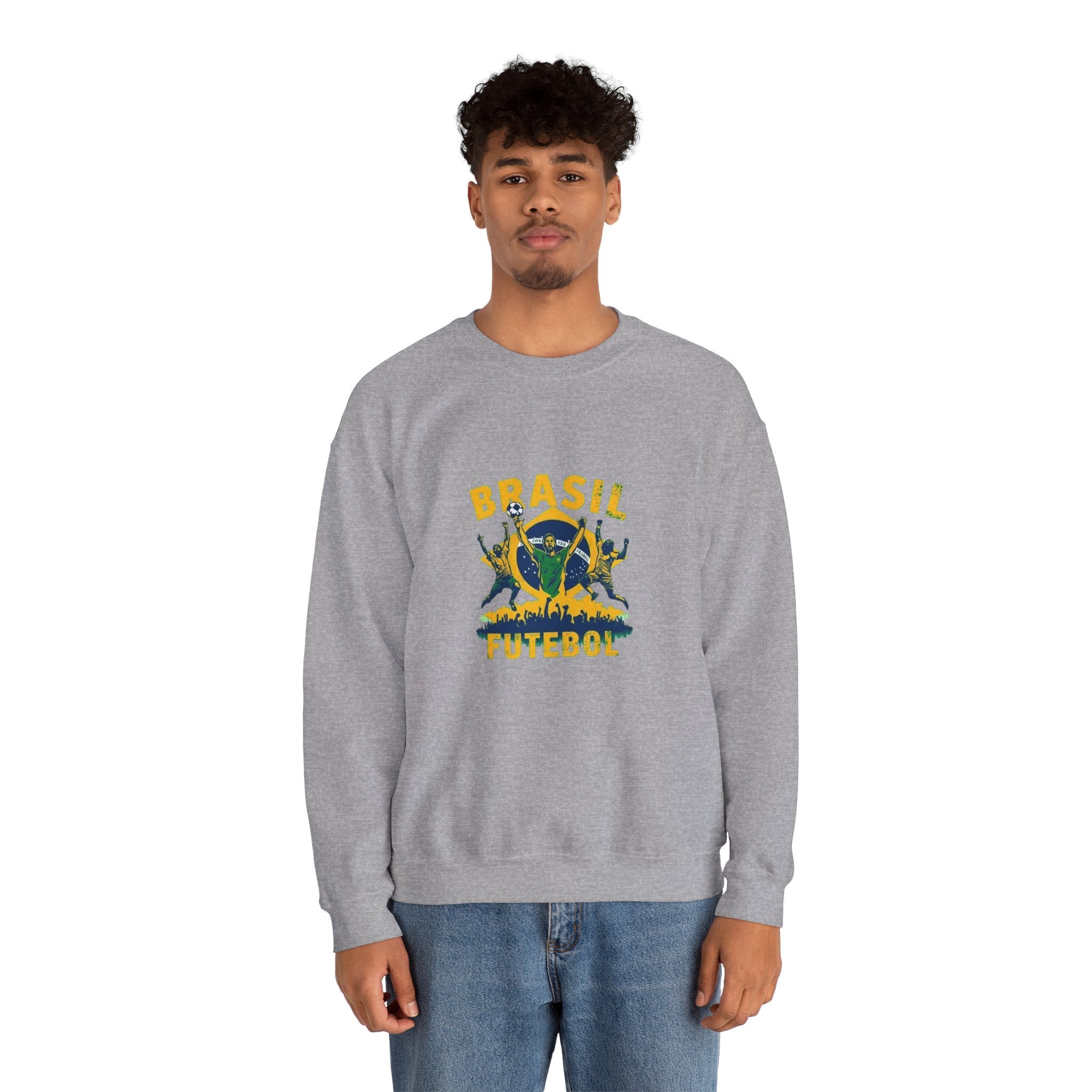 Brasil Futebol Crewneck Sweatshirt — Brazilian Soccer Graphic Pullover