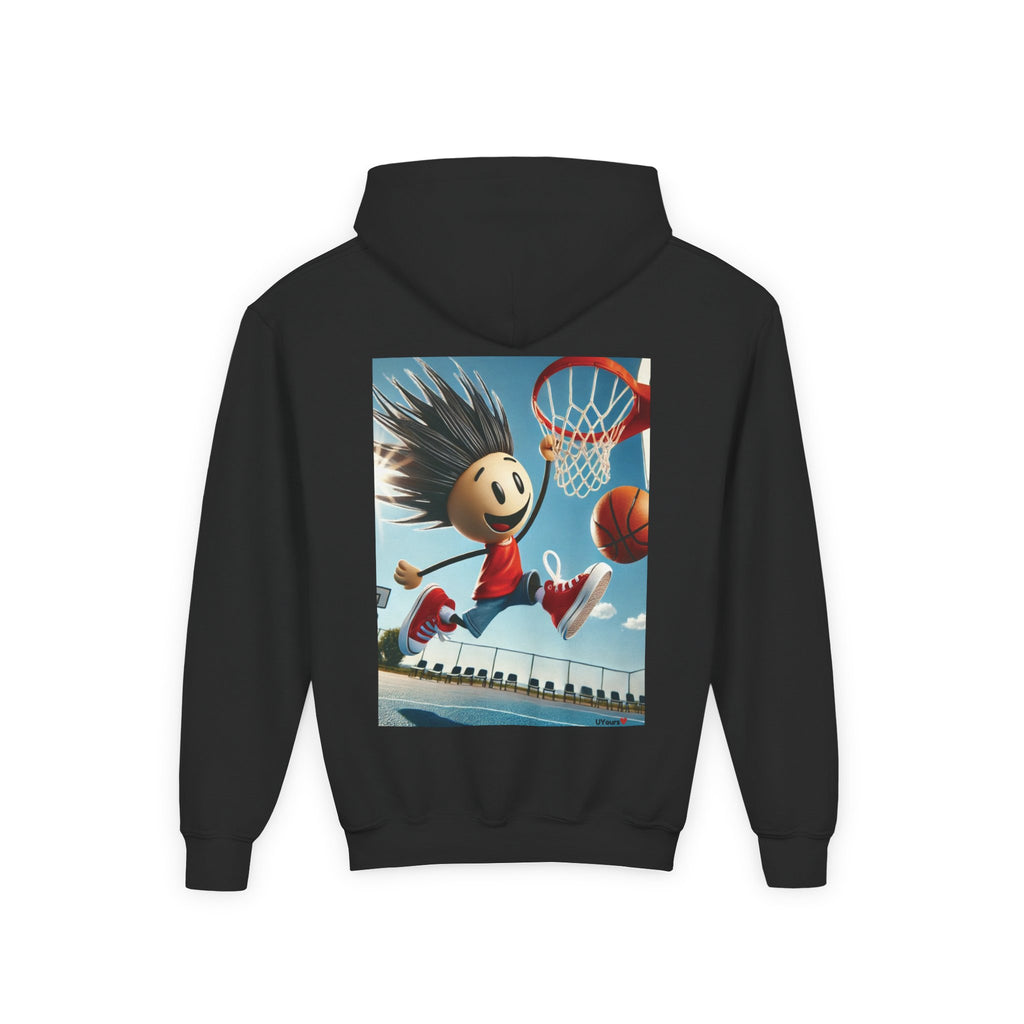 Hoops Champion: Stick Figure Dunk Edition Youth Hoodie Basketball