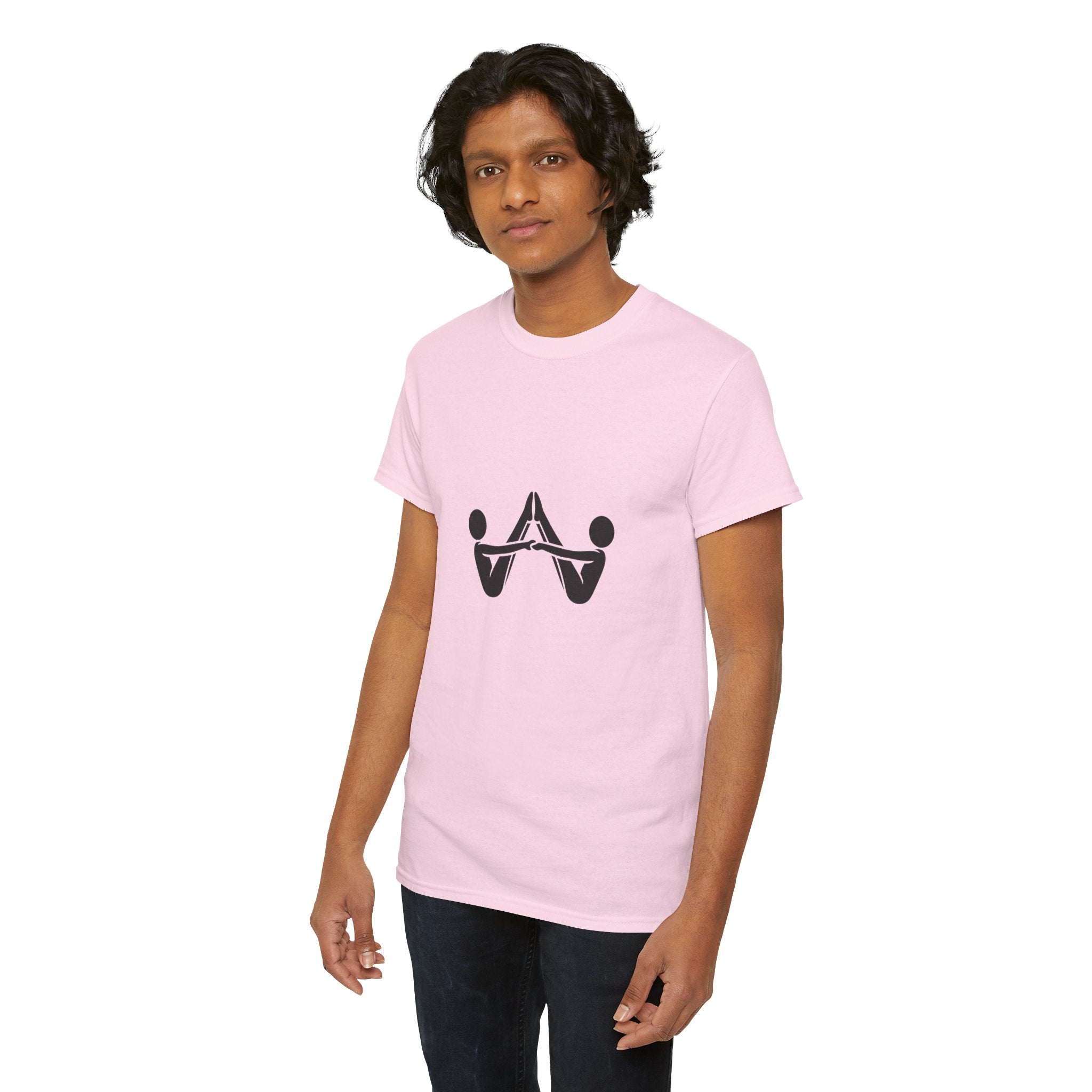 Abstract Mirror Hands T-Shirt — Minimalist Geometric Graphic Tee