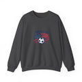 American Soccer Crewneck Sweatshirt — USA Flag & Soccer Ball Graphic
