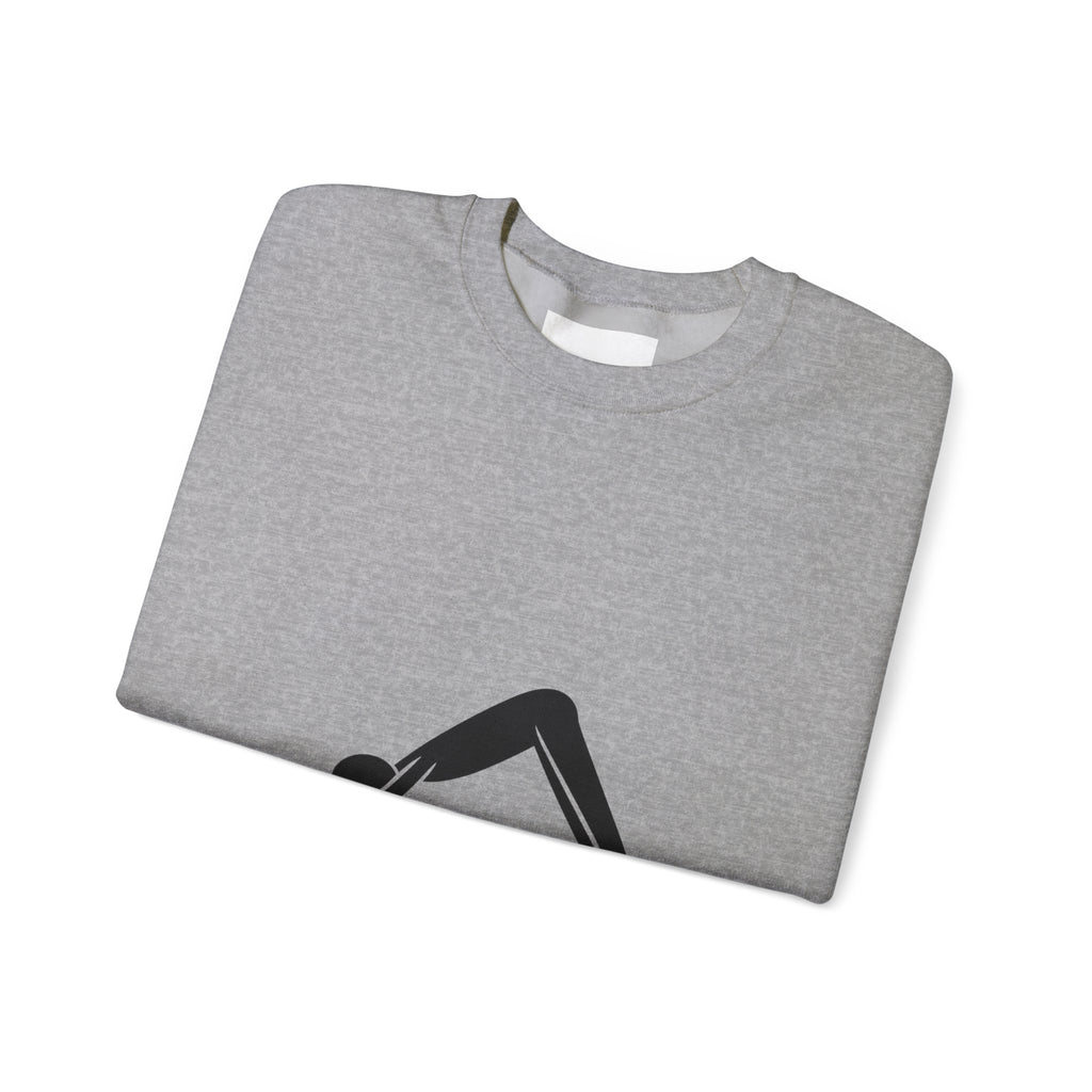 Yoga Downward Dog Crewneck Sweatshirt — Minimal Yoga Pose Pullover