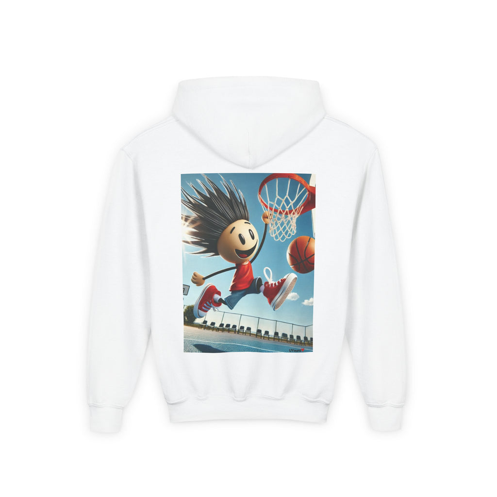 Hoops Champion: Stick Figure Dunk Edition Youth Hoodie Basketball