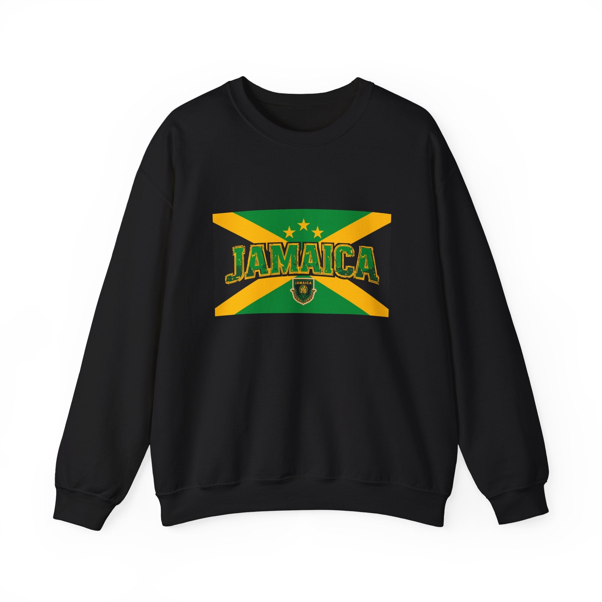 Jamaica Flag Crewneck Sweatshirt — Retro Jamaica Graphic Pullover