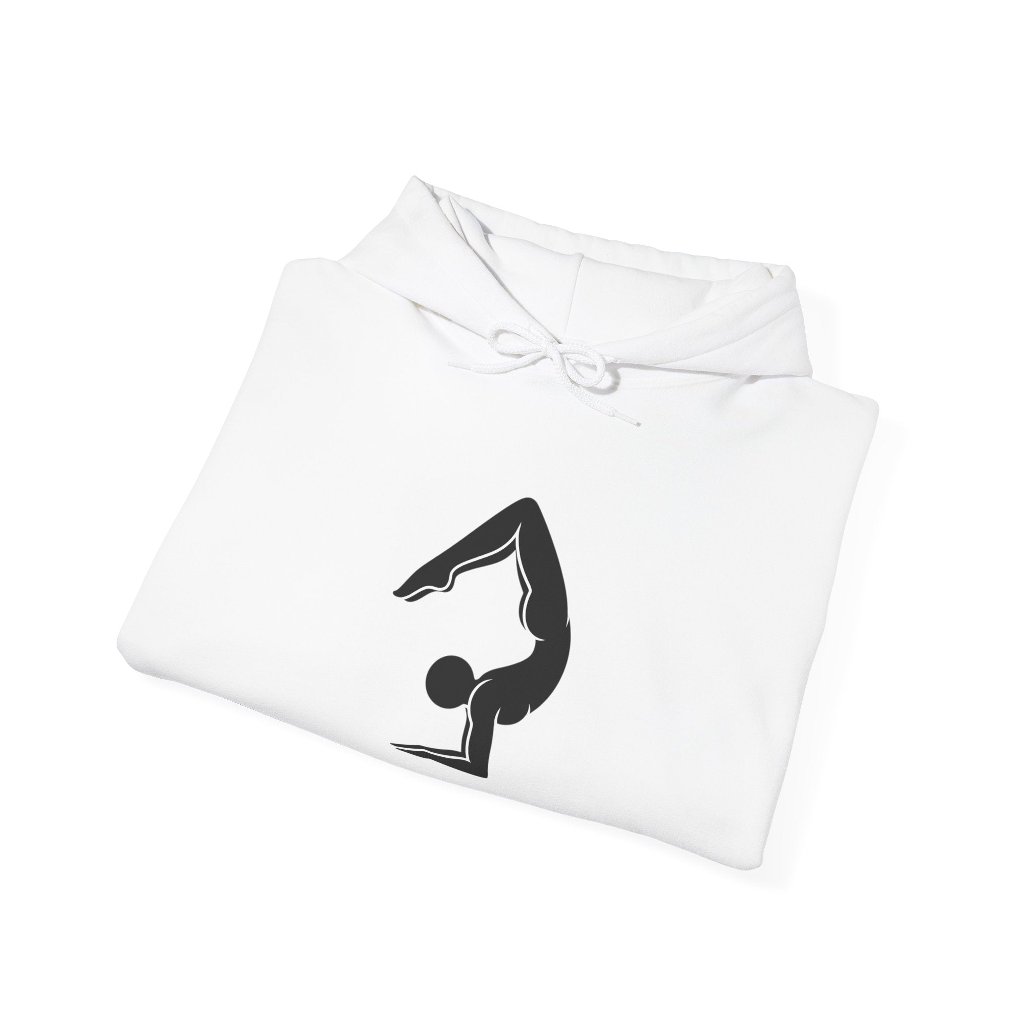 Yoga Pose Hoodie — Minimal Handstand Silhouette Sweatshirt
