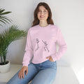 Minimal Line Basketball Players Sweatshirt | Simple Sports Graphic