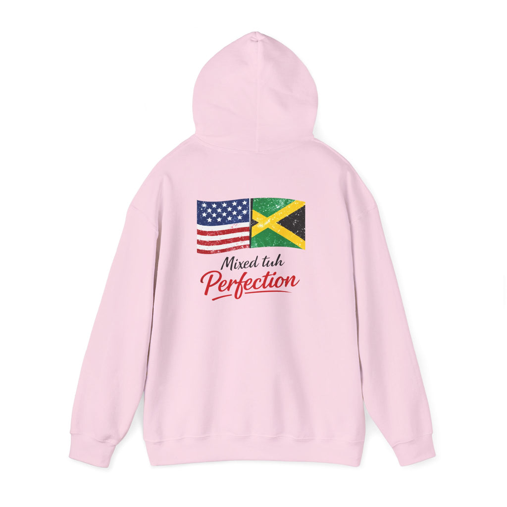 Jamaican American Flags Hoodie — "Mixed tuh Perfection" Pride Pullover