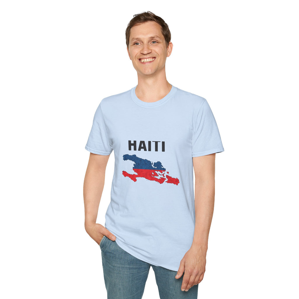 Haiti Flag Map T-Shirt — Patriotic Haiti Map Tee