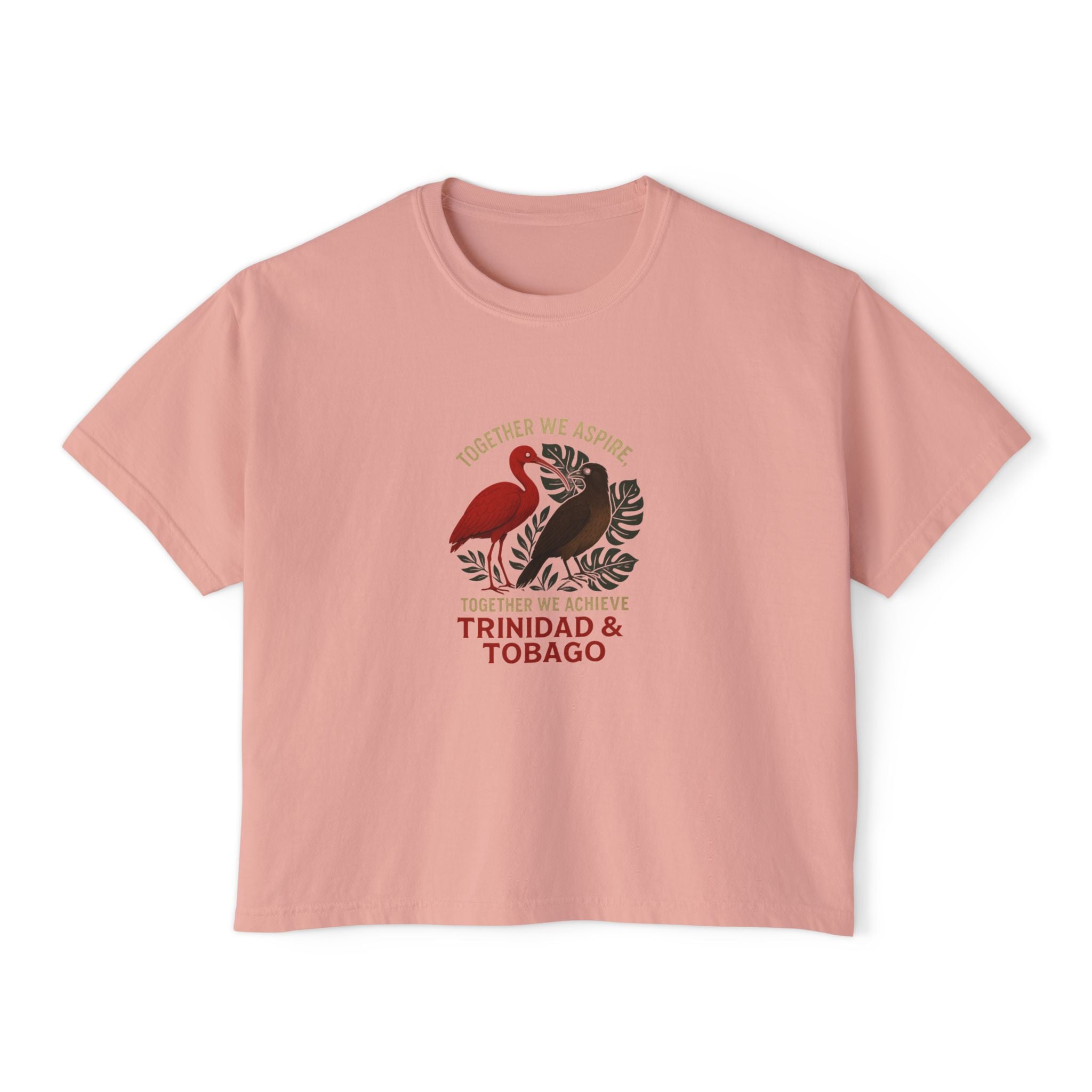 Trinidad & Tobago Graphic Tee — 'Together We Achieve' Women’s Boxy Shirt