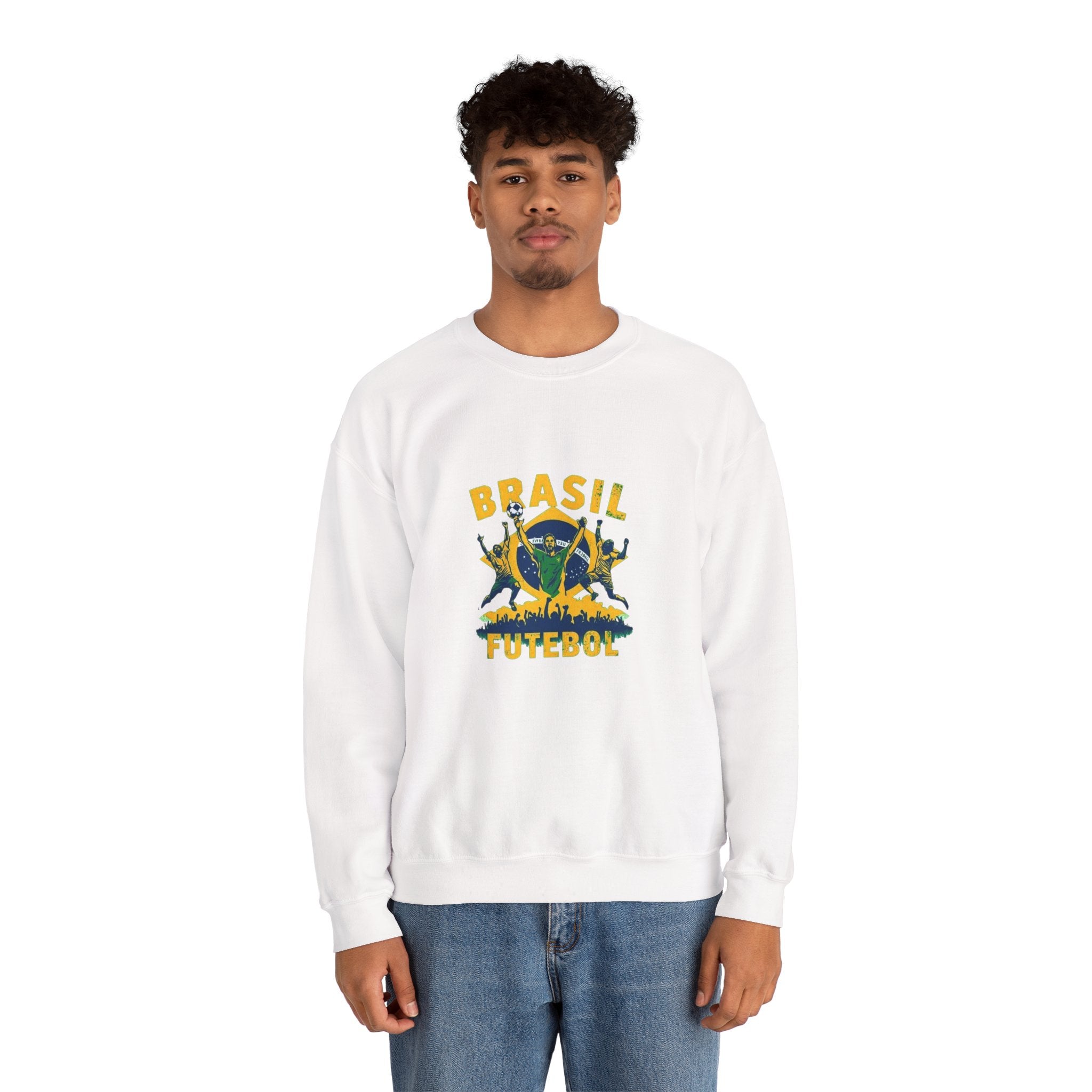 Brasil Futebol Crewneck Sweatshirt — Brazilian Soccer Graphic Pullover