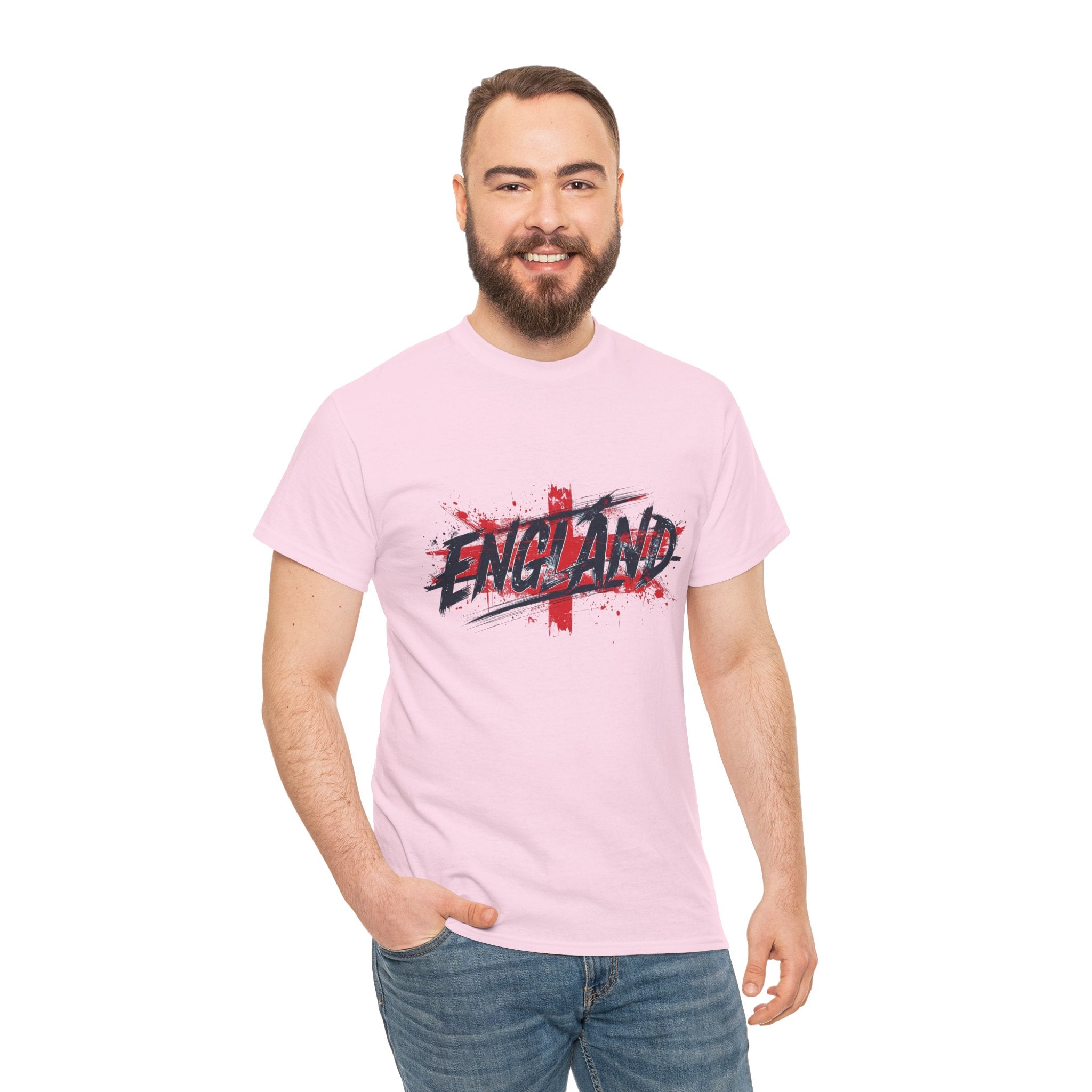 England Graphic T-Shirt — Grunge St. George Cross Football Fan Tee