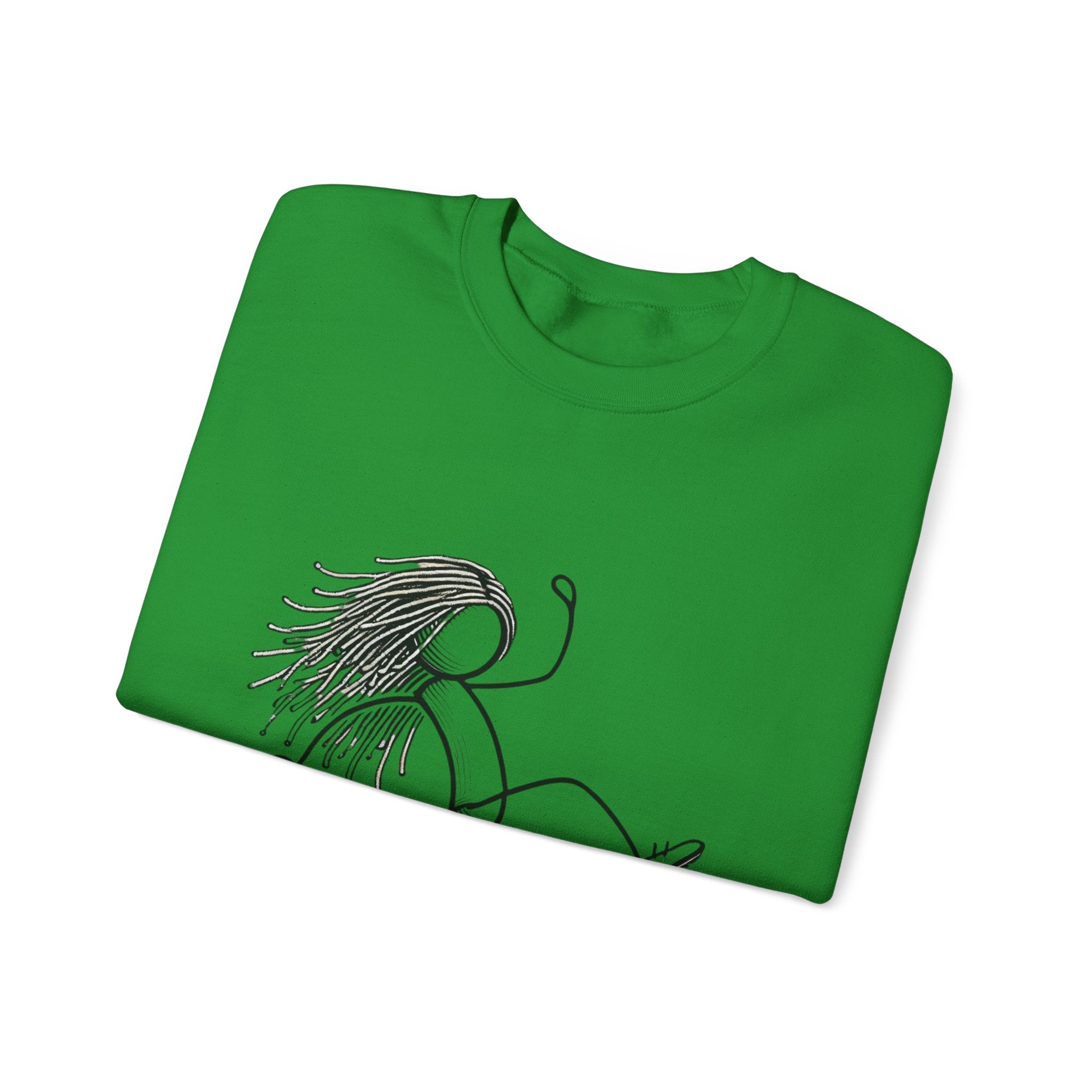 Dreadlock Soccer Unisex Heavy Blend™ Crewneck Sweatshirt Stick Figure Gift Soccer Football Fun