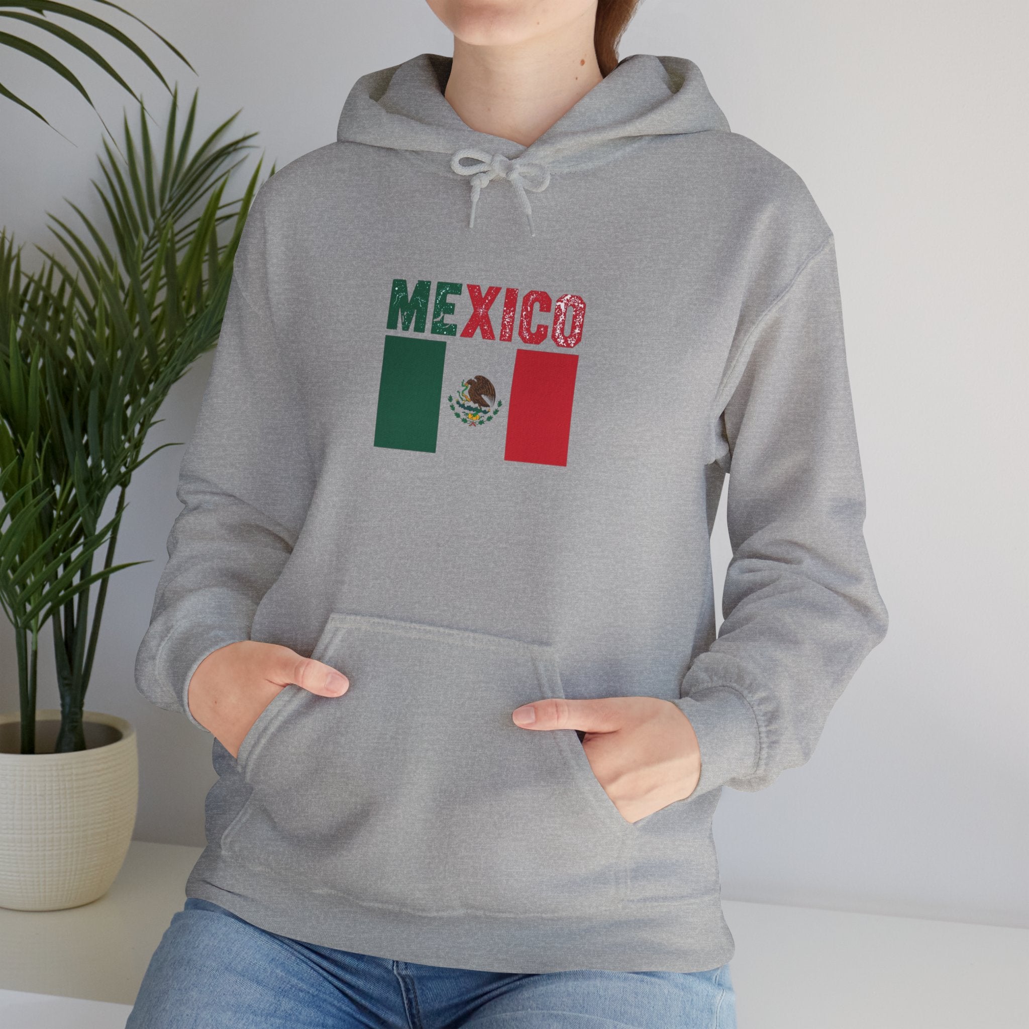 Mexico Flag Hoodie - Mexican Pride Pullover with National Emblem