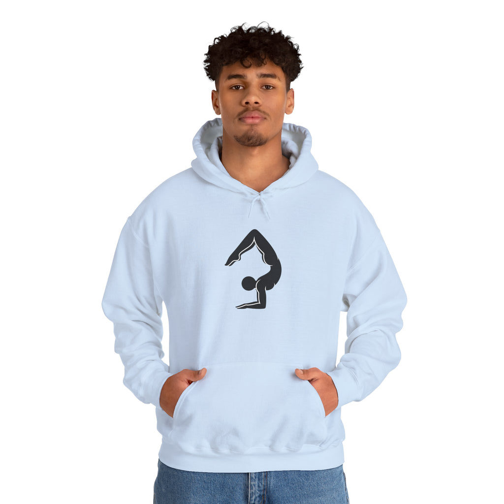 Yoga Pose Hoodie — Minimal Handstand Silhouette Sweatshirt