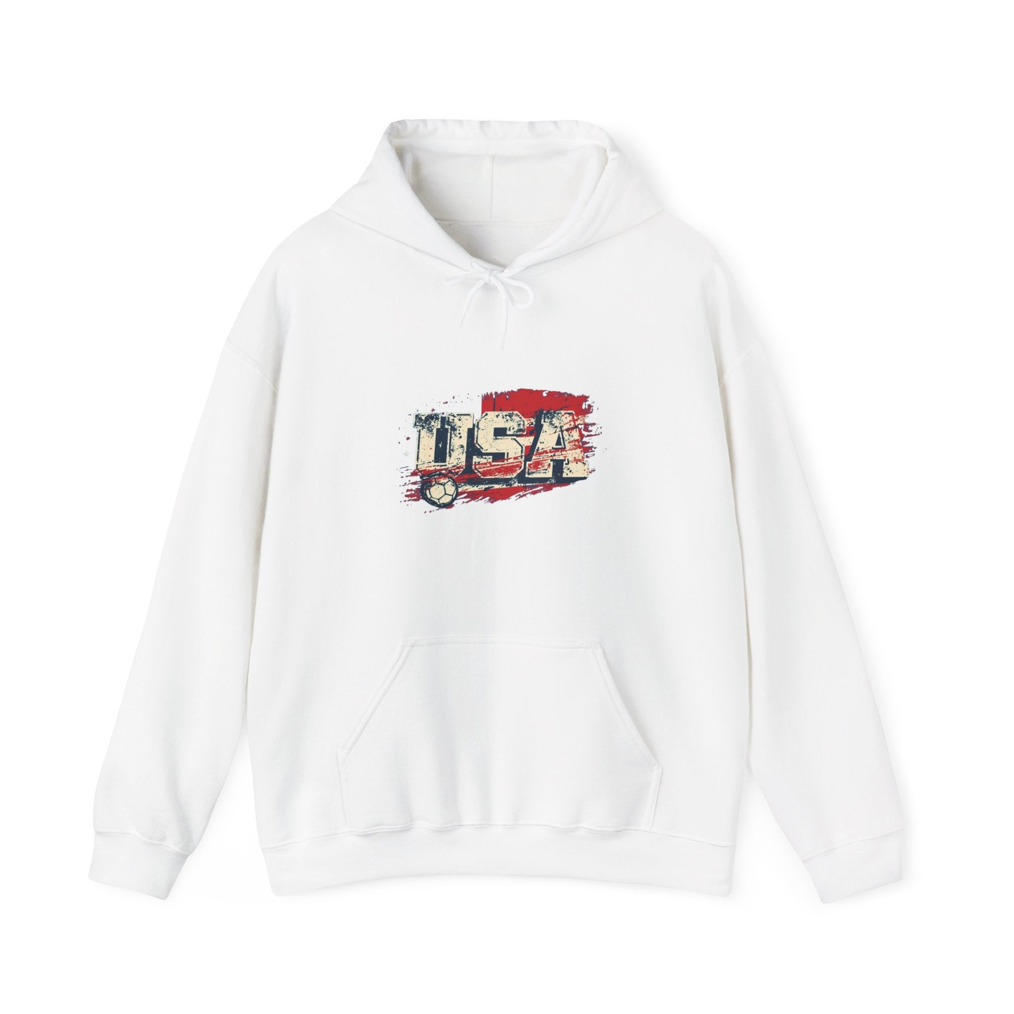 USA Vintage Flag Hoodie - Retro Distressed American Pride Pullover