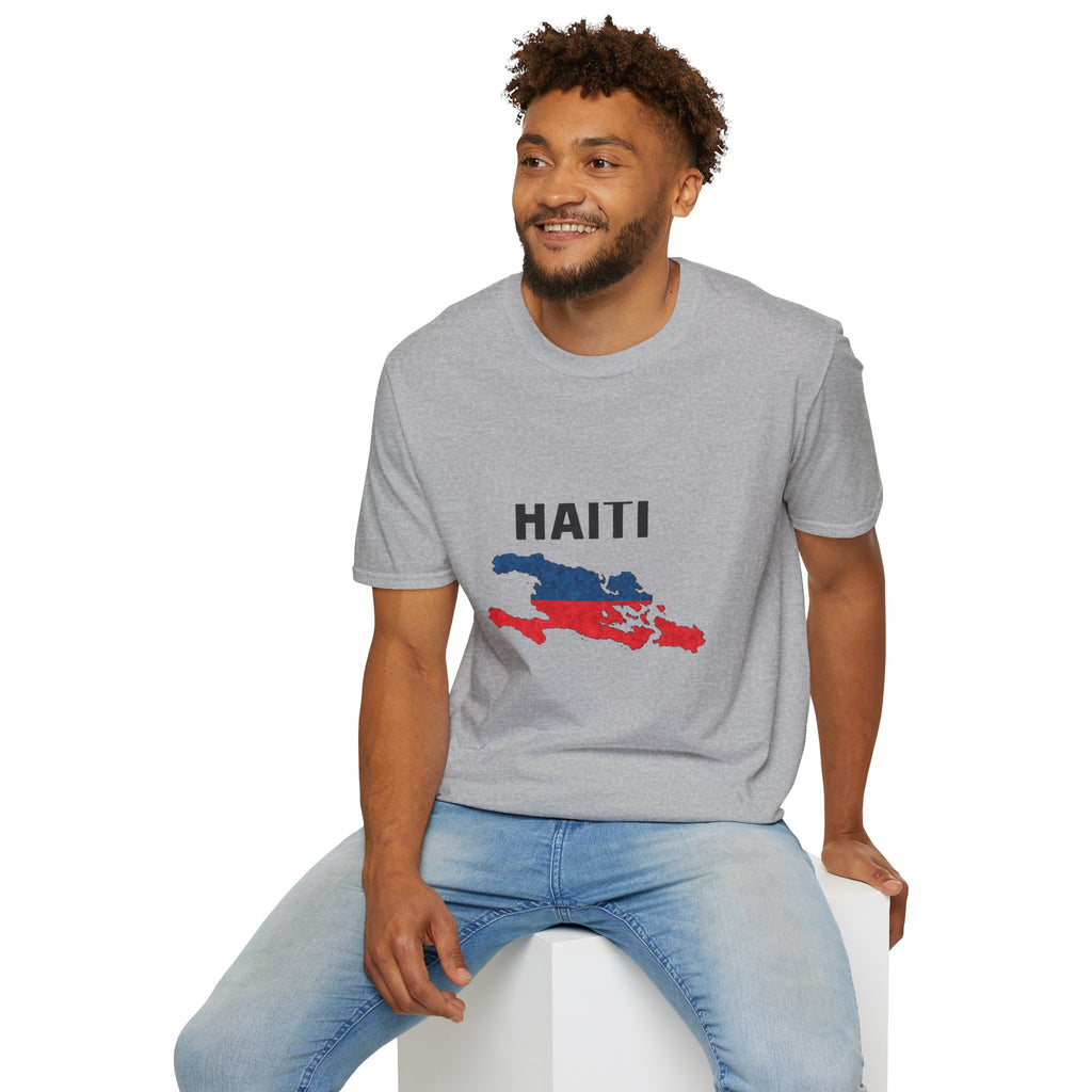 Haiti Flag Map T-Shirt — Patriotic Haiti Map Tee