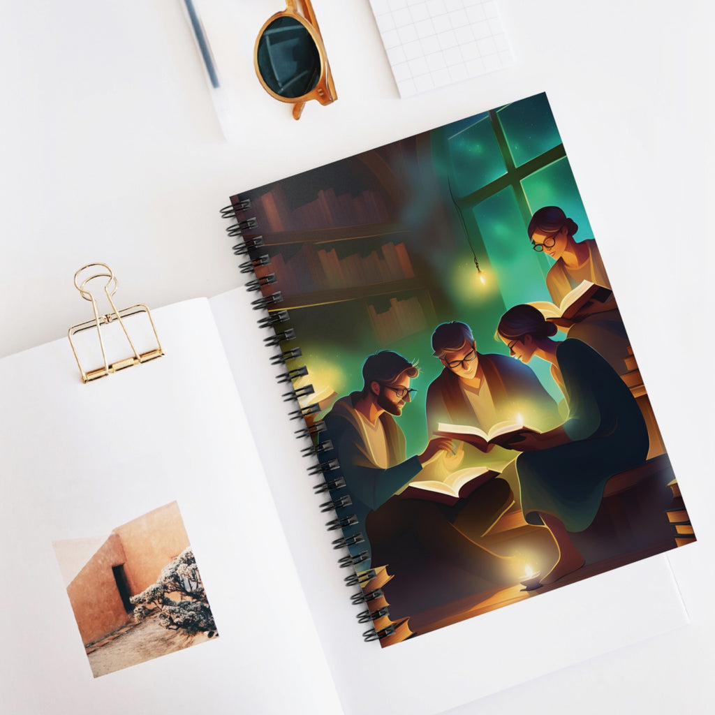 Reading Journal Fantasy Book Lover Spiral Notebook - Ruled Line, Diary for Bookworms, Writer's Notebook, Personalized Writing Journal, Gift