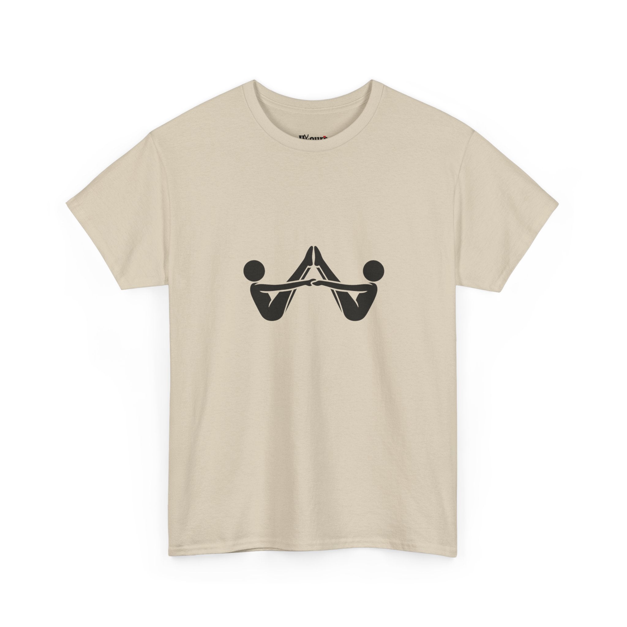 Abstract Mirror Hands T-Shirt — Minimalist Geometric Graphic Tee