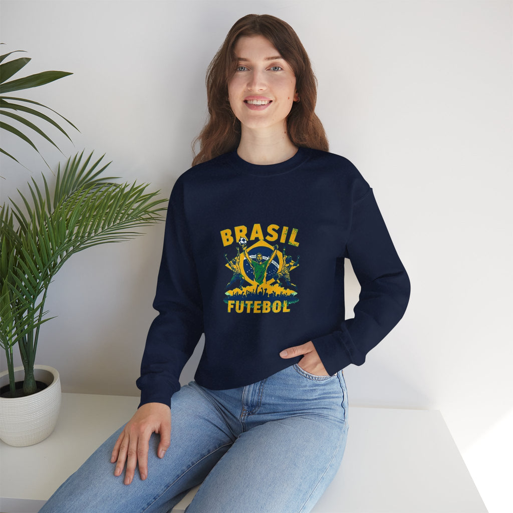 Brasil Futebol Crewneck Sweatshirt — Brazilian Soccer Graphic Pullover