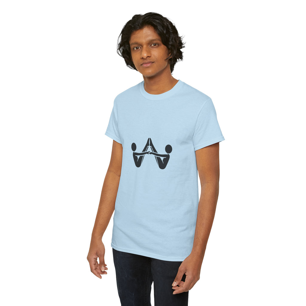 Abstract Mirror Hands T-Shirt — Minimalist Geometric Graphic Tee