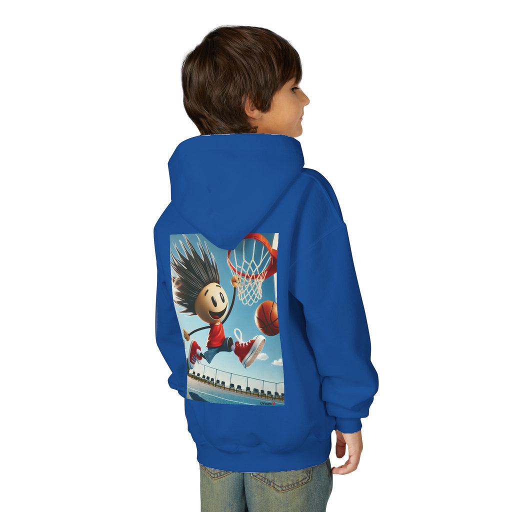 Hoops Champion: Stick Figure Dunk Edition Youth Hoodie Basketball