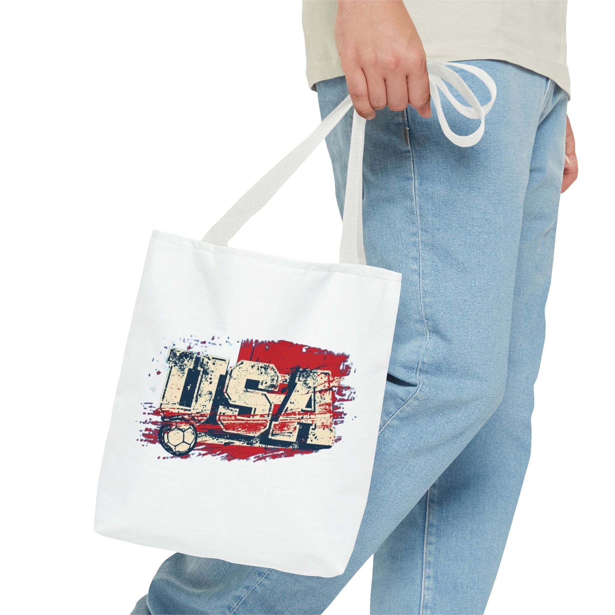 Patriotic USA Tote Bag — American Pride Eagle & Flag All-Over Print