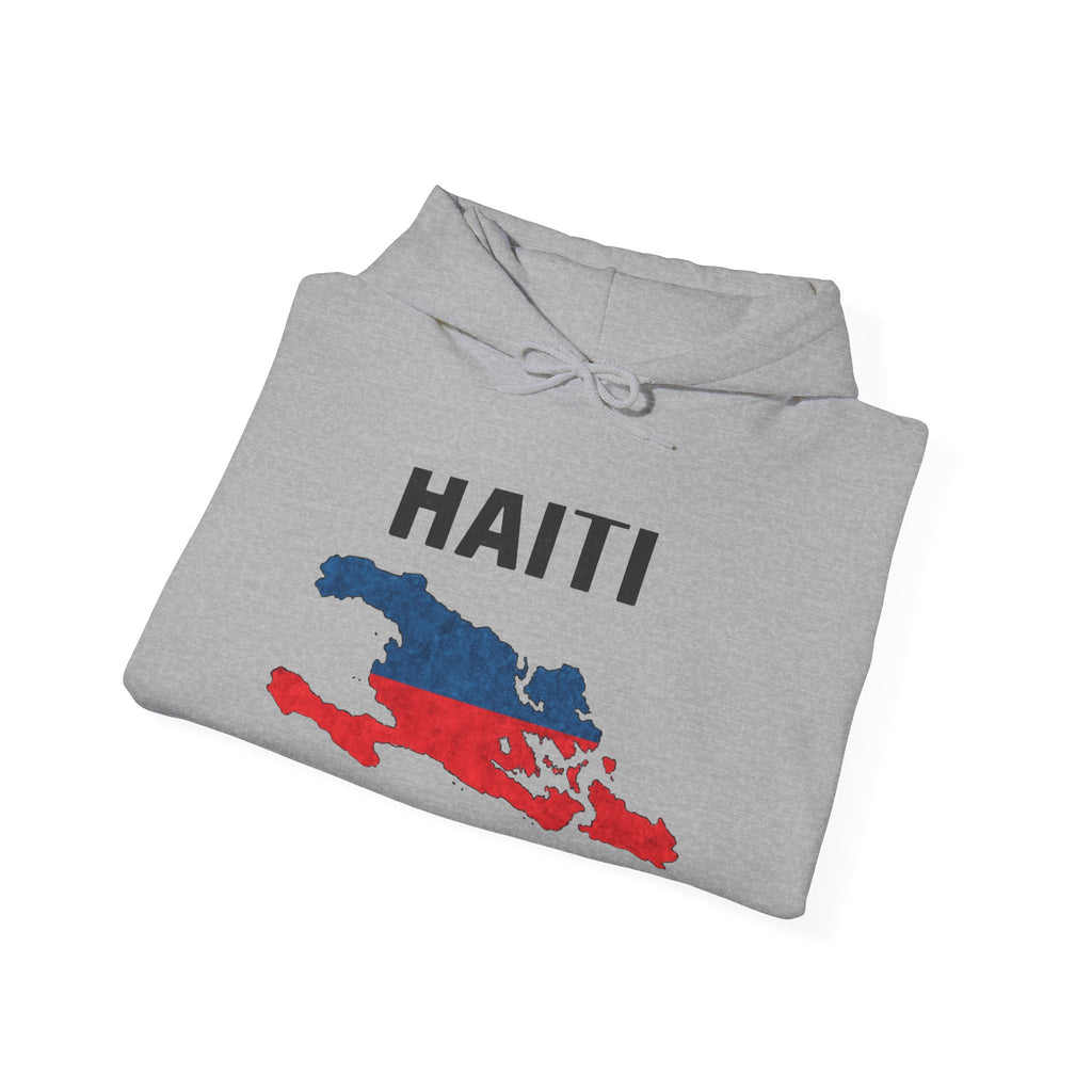 Haiti Map Hoodie – Patriotic Haiti Flag Map Sweatshirt