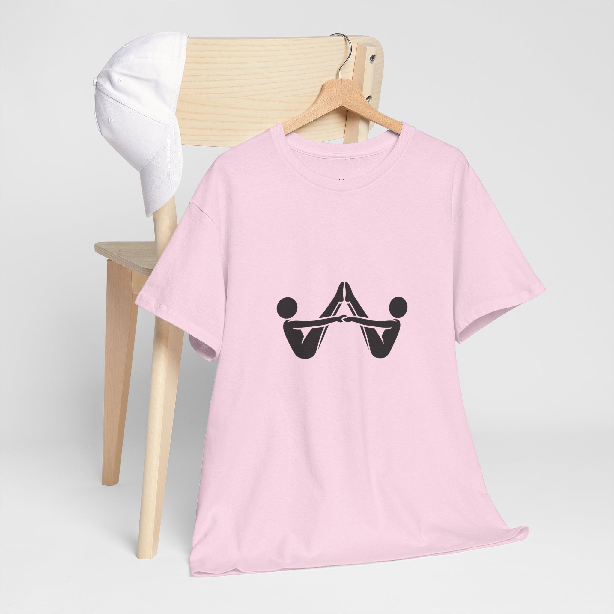 Abstract Mirror Hands T-Shirt — Minimalist Geometric Graphic Tee