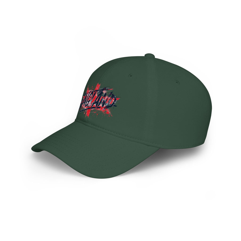 England Flag Baseball Cap – Grunge 'England' Logo Low Profile Hat, Patriotic Soccer Fan Gift