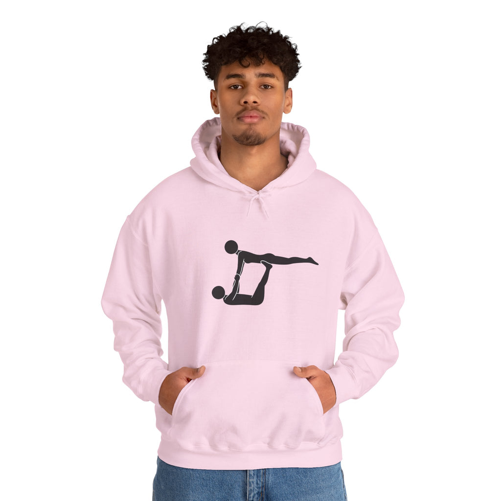 Acro Yoga Partner Pose Hoodie — Silhouette Couples Acrobatics Sweatshirt