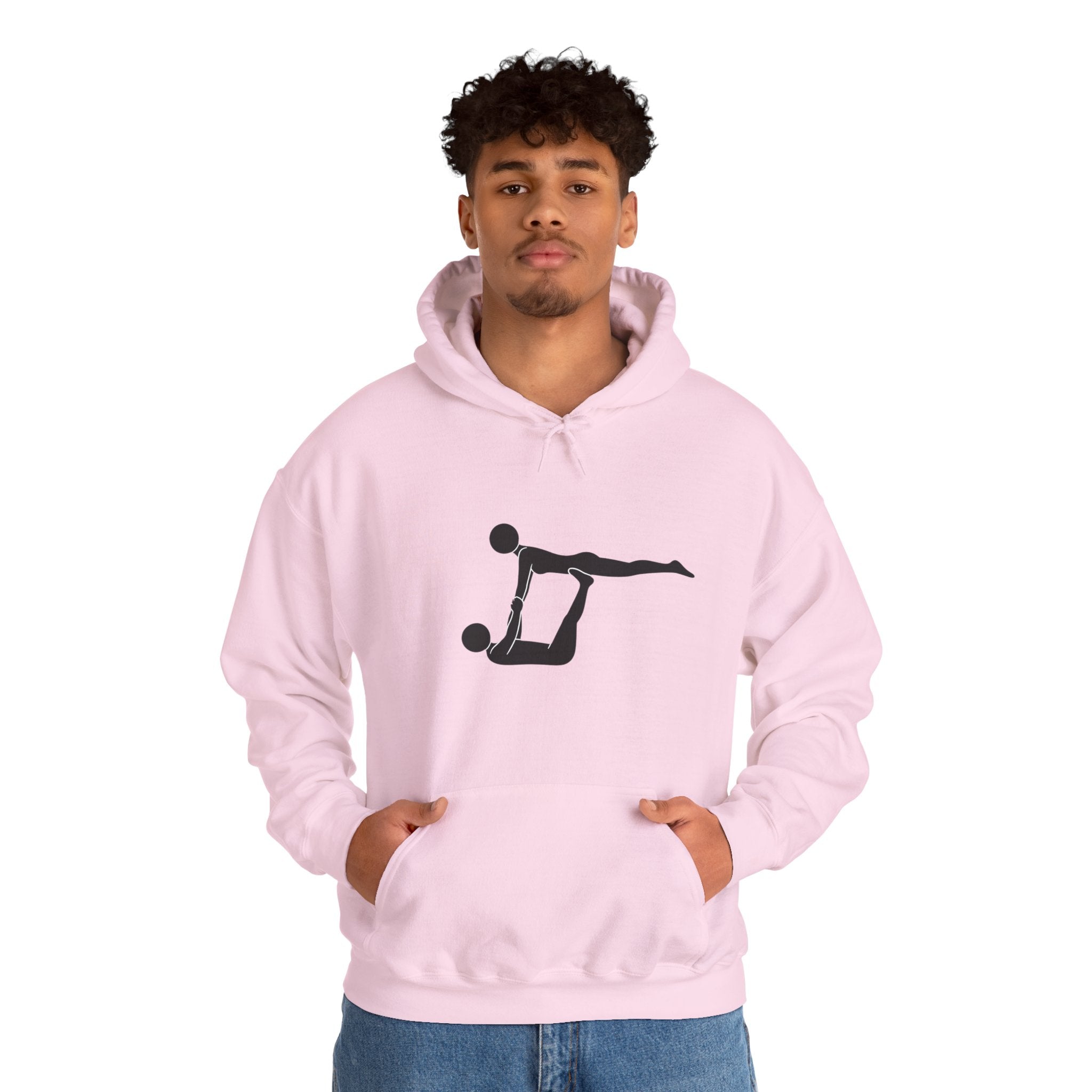 Acro Yoga Partner Pose Hoodie — Silhouette Couples Acrobatics Sweatshirt