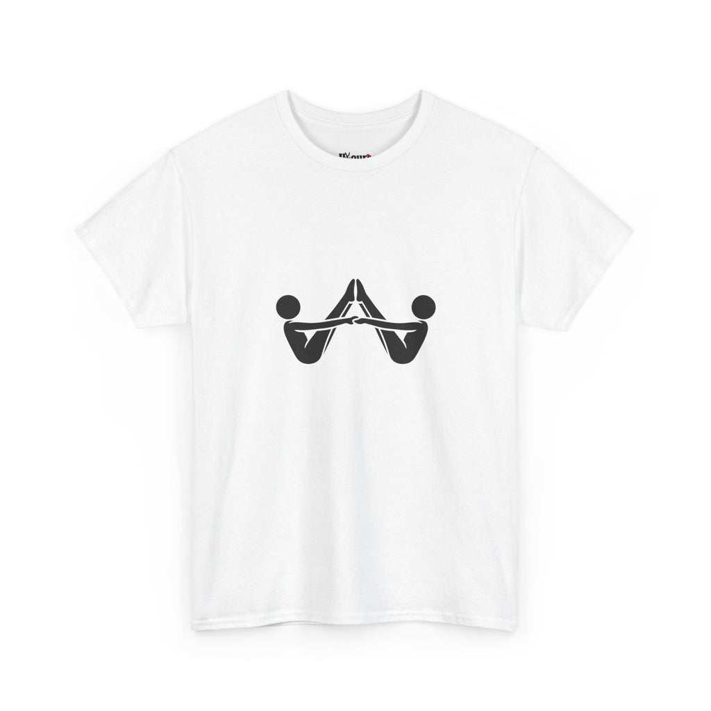 Abstract Mirror Hands T-Shirt — Minimalist Geometric Graphic Tee