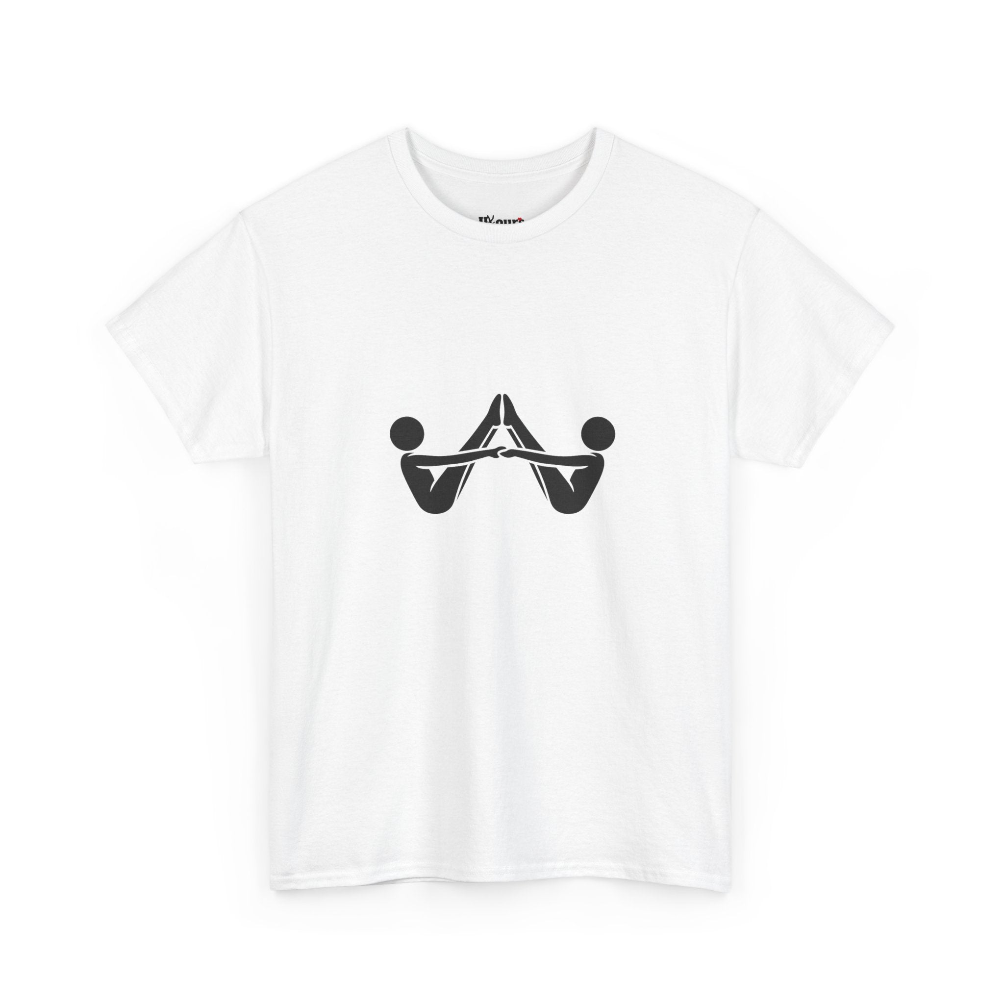 Abstract Mirror Hands T-Shirt — Minimalist Geometric Graphic Tee