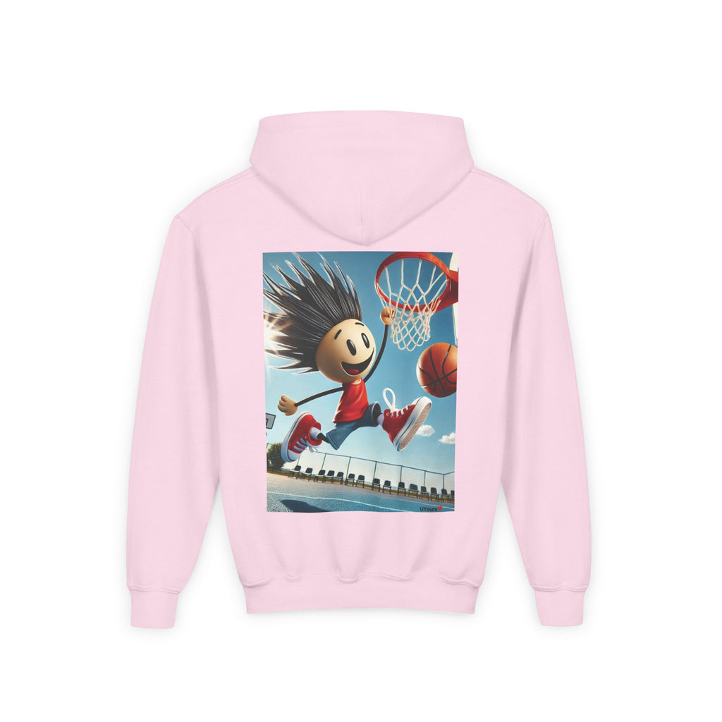 Hoops Champion: Stick Figure Dunk Edition Youth Hoodie Basketball