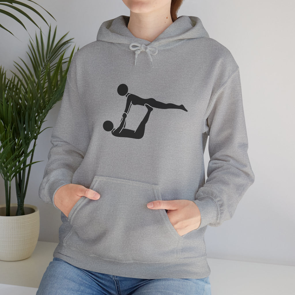 Acro Yoga Partner Pose Hoodie — Silhouette Couples Acrobatics Sweatshirt