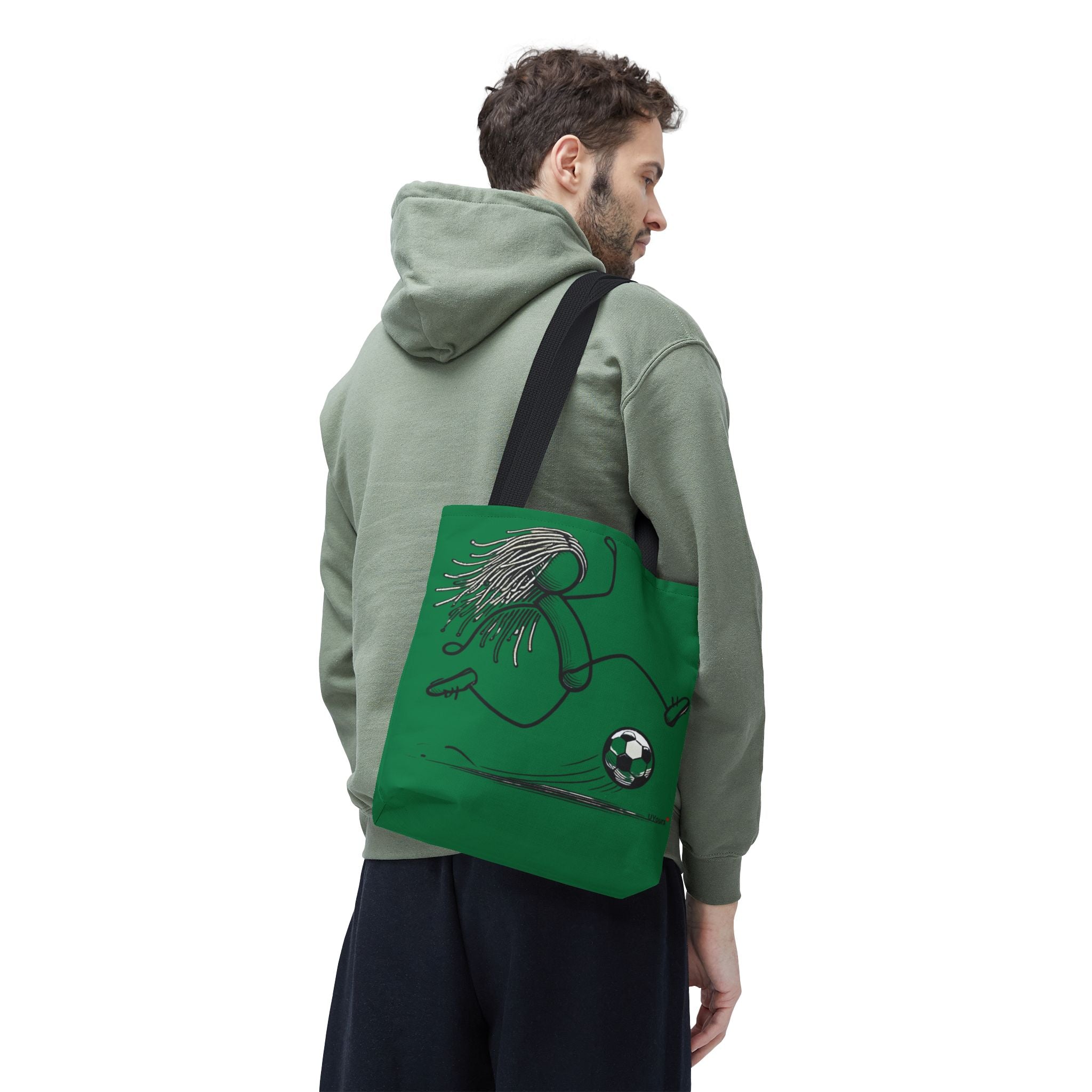 Soccer Girl Tote Bag – Green All-Over Print Sports Tote