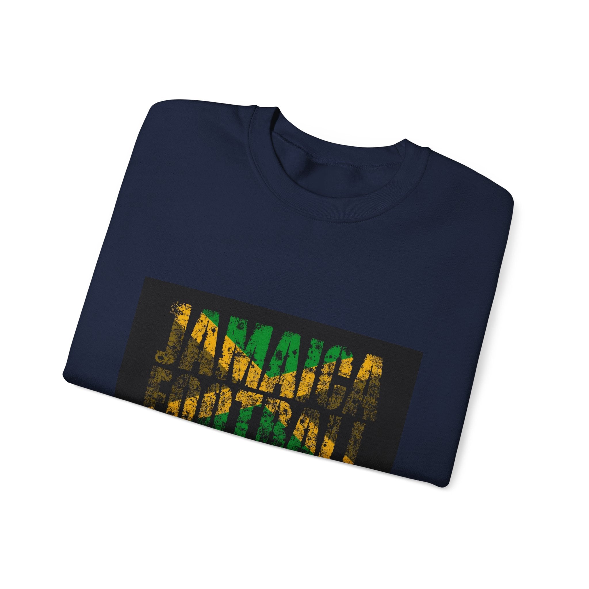 Crewneck Sweatshirt — Jamaican Flag Patterned DNA Graphic