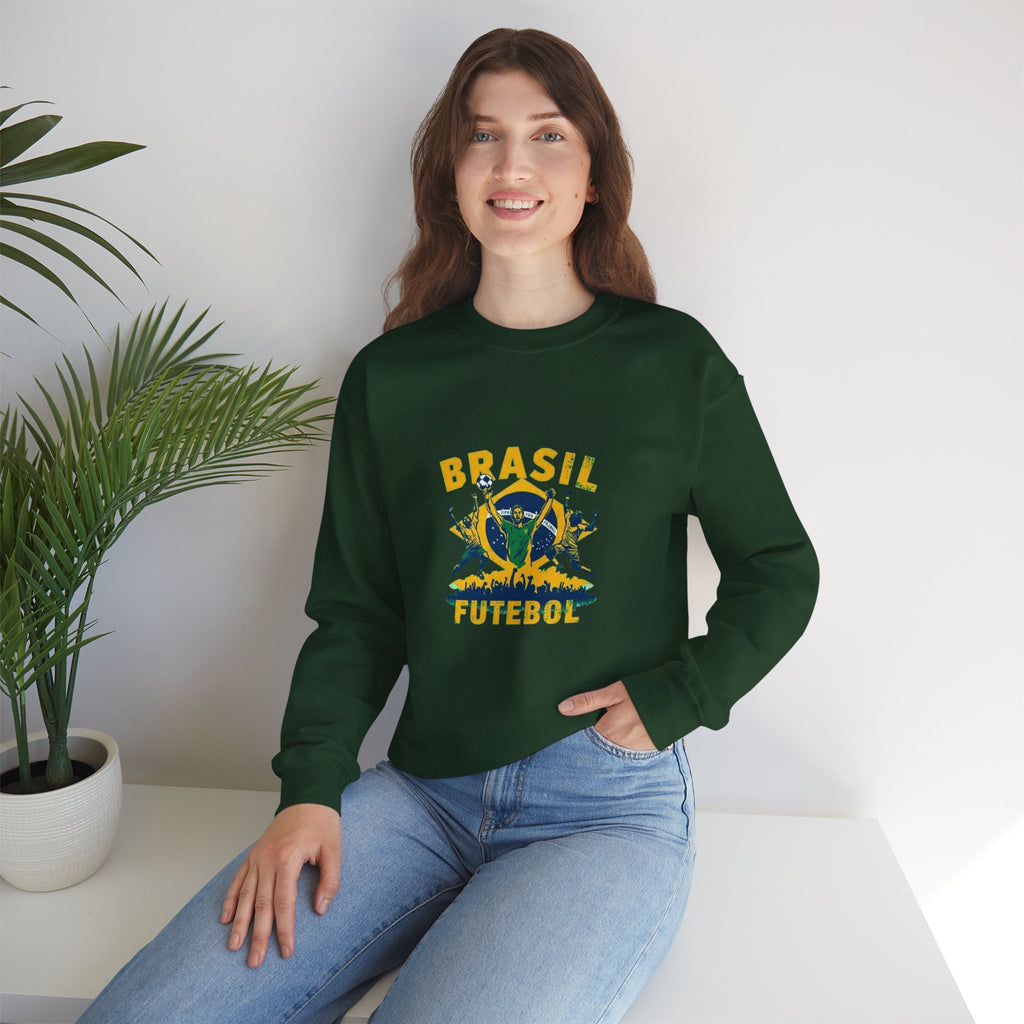 Brasil Futebol Crewneck Sweatshirt — Brazilian Soccer Graphic Pullover