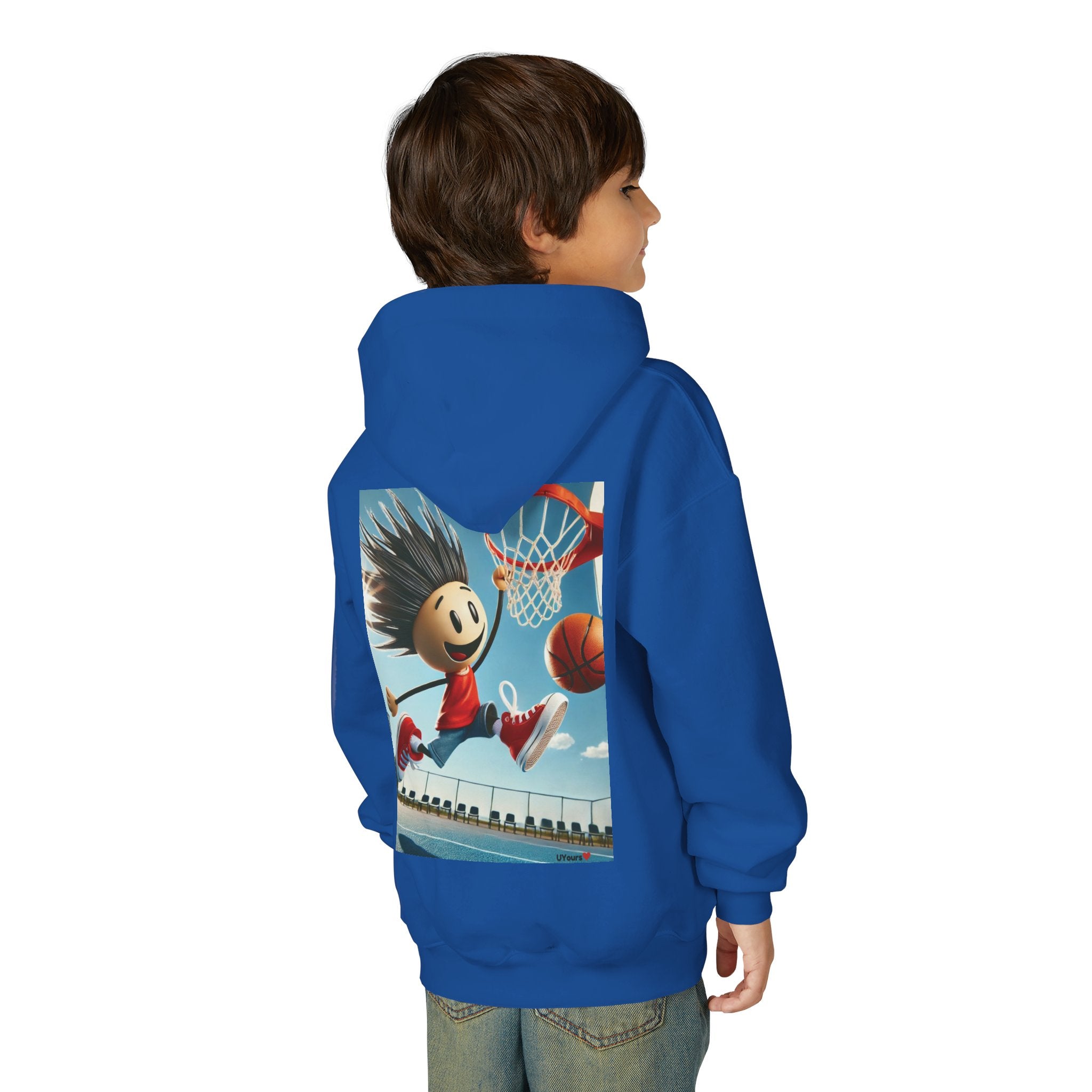 Hoops Champion: Stick Figure Dunk Edition Youth Hoodie Basketball