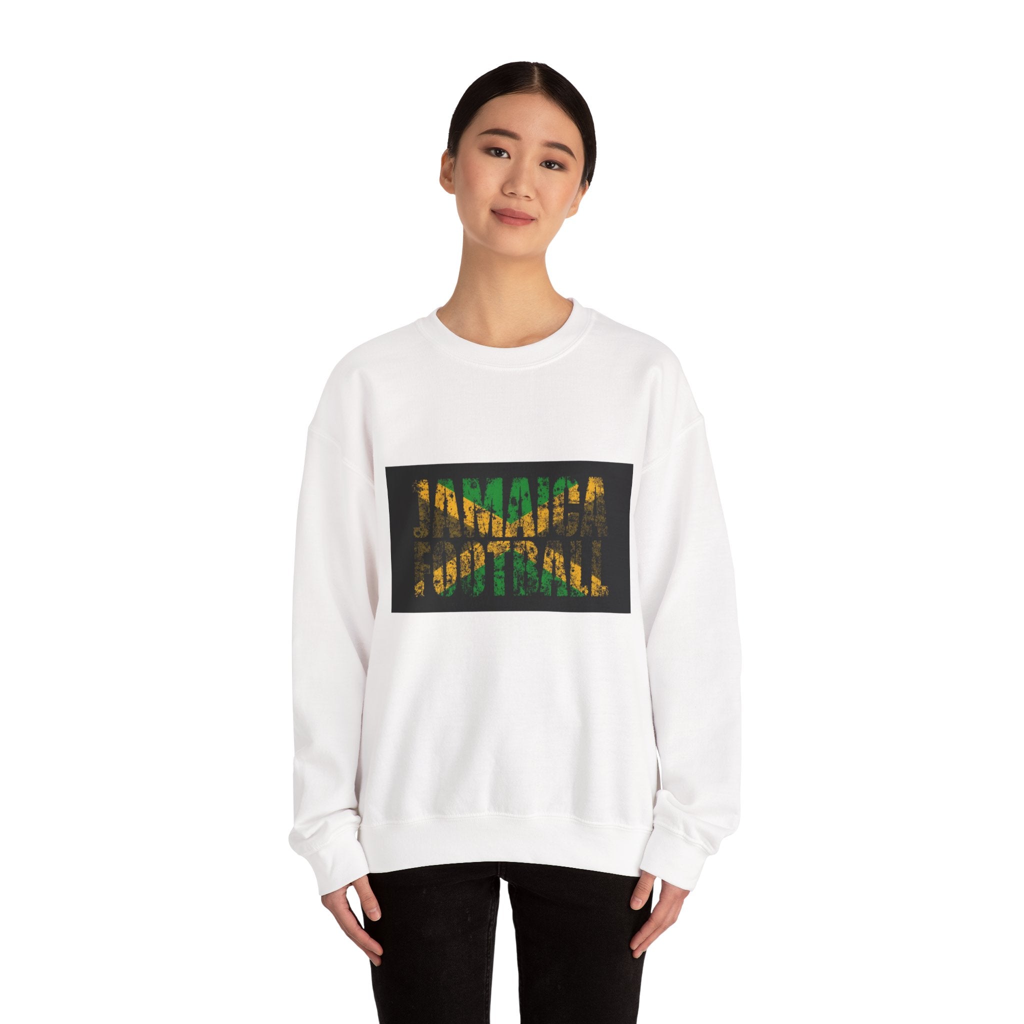 Crewneck Sweatshirt — Jamaican Flag Patterned DNA Graphic