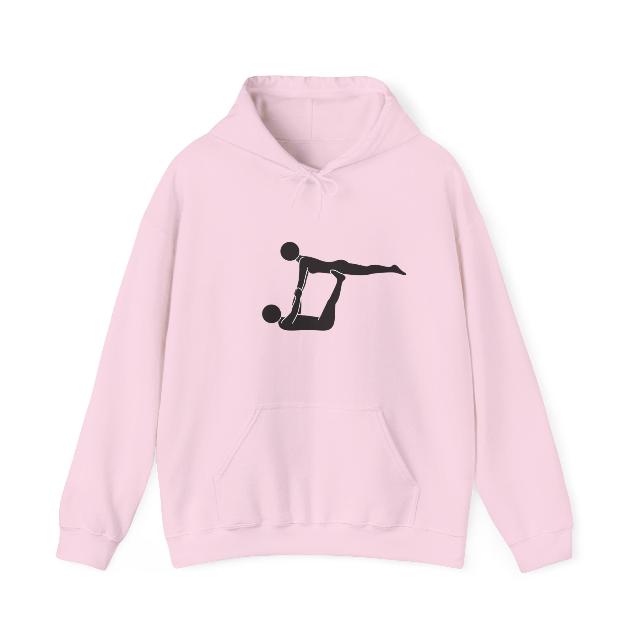 Acro Yoga Partner Pose Hoodie — Silhouette Couples Acrobatics Sweatshirt