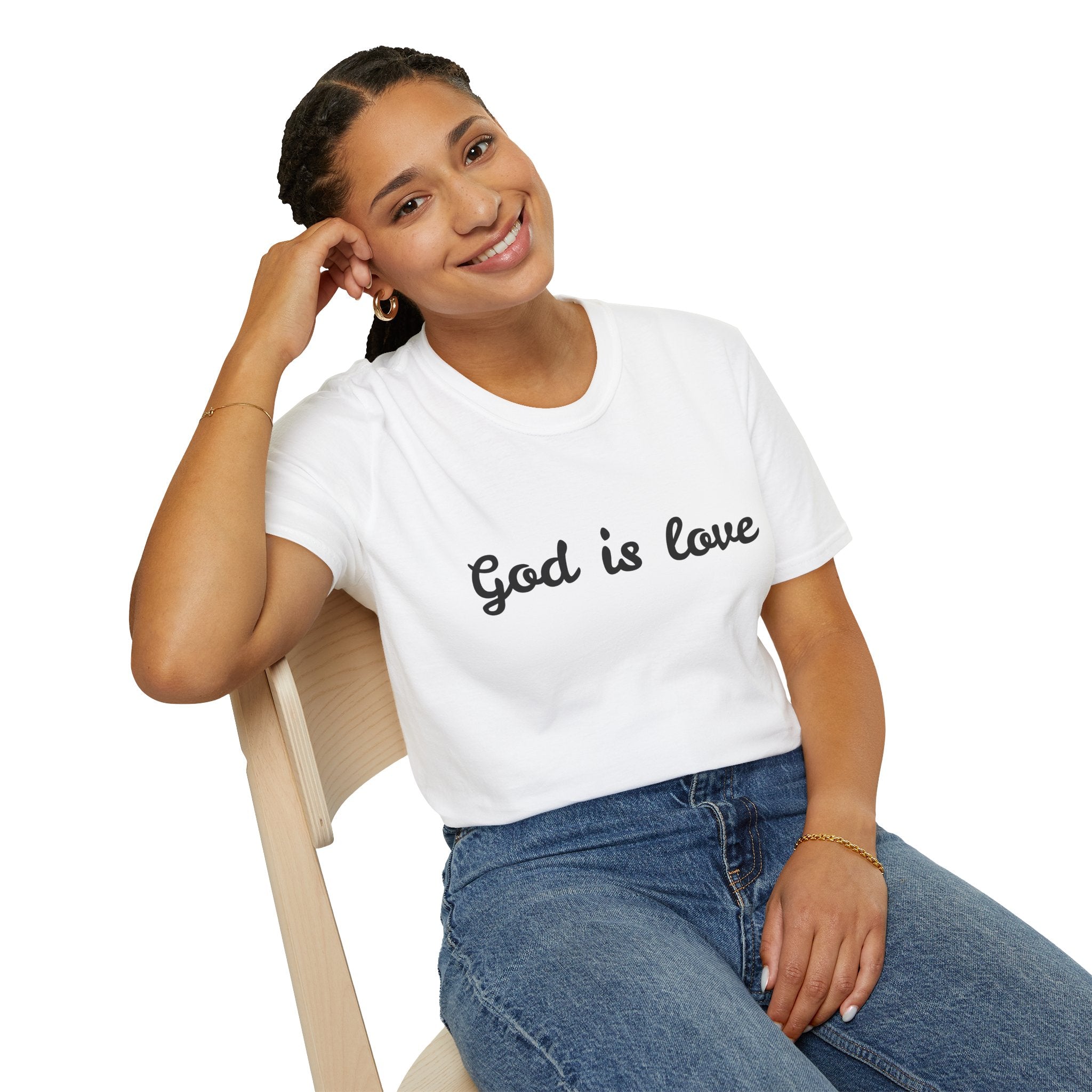 God is Love T-Shirt | Script Faith Christian Tee
