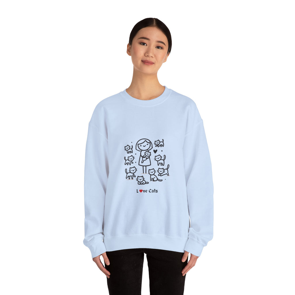 Unisex Heavy Blend™ Crewneck Sweatshirt Cat Theme