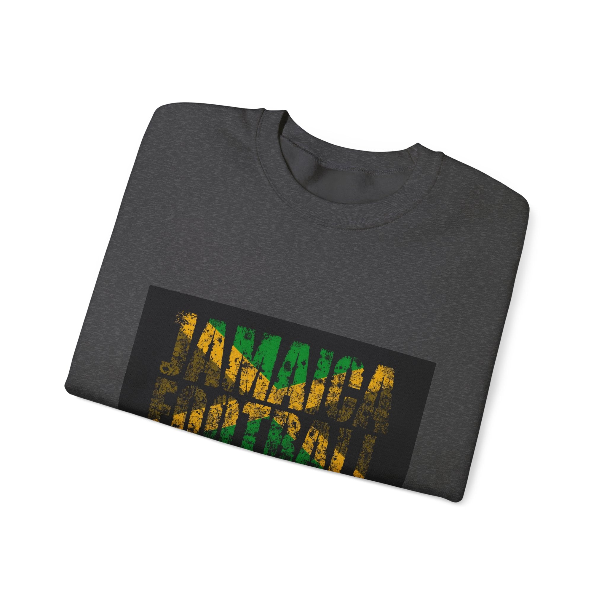 Crewneck Sweatshirt — Jamaican Flag Patterned DNA Graphic