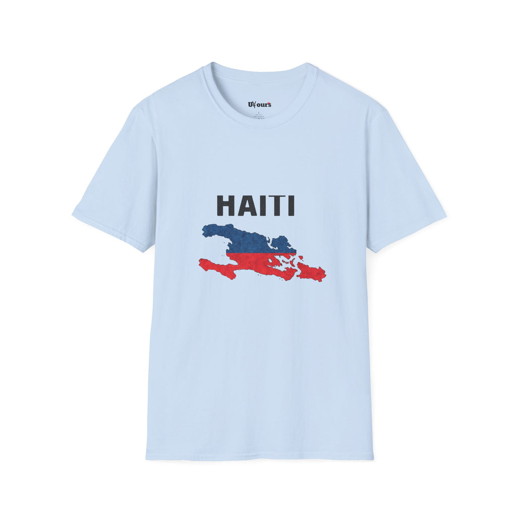 Haiti Flag Map T-Shirt — Patriotic Haiti Map Tee