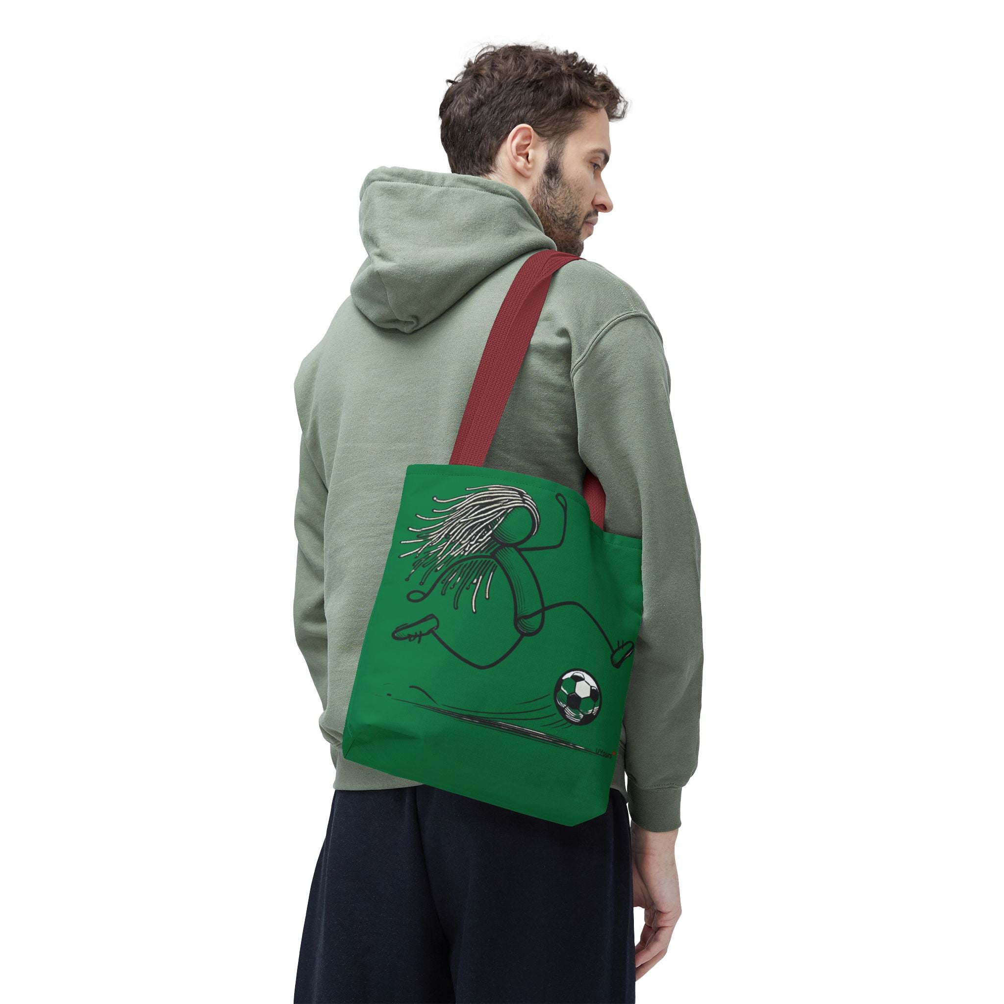 Soccer Girl Tote Bag – Green All-Over Print Sports Tote
