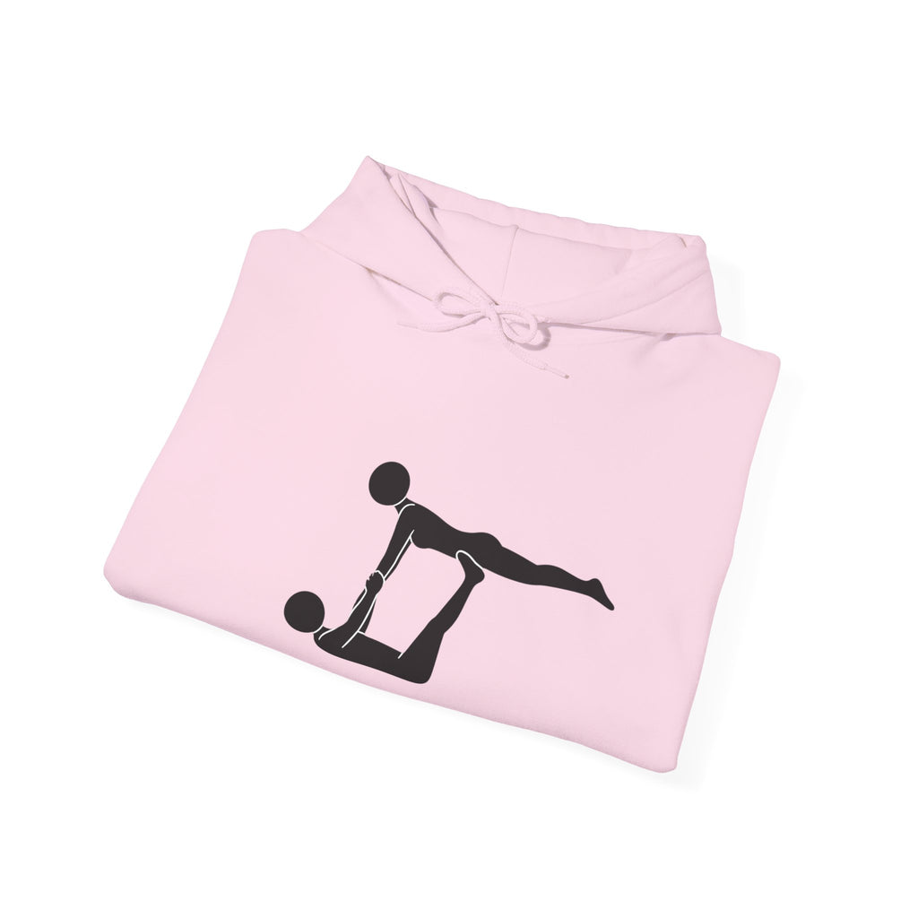 Acro Yoga Partner Pose Hoodie — Silhouette Couples Acrobatics Sweatshirt