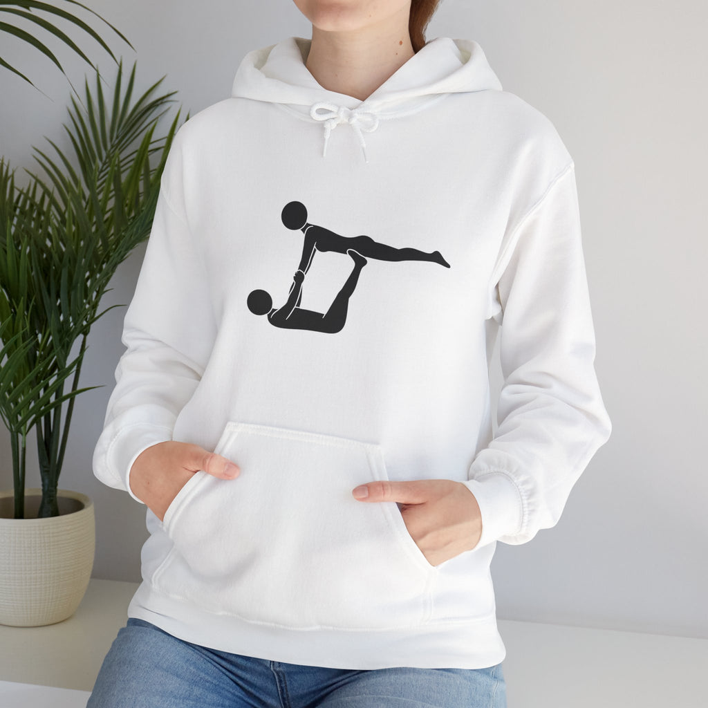 Acro Yoga Partner Pose Hoodie — Silhouette Couples Acrobatics Sweatshirt