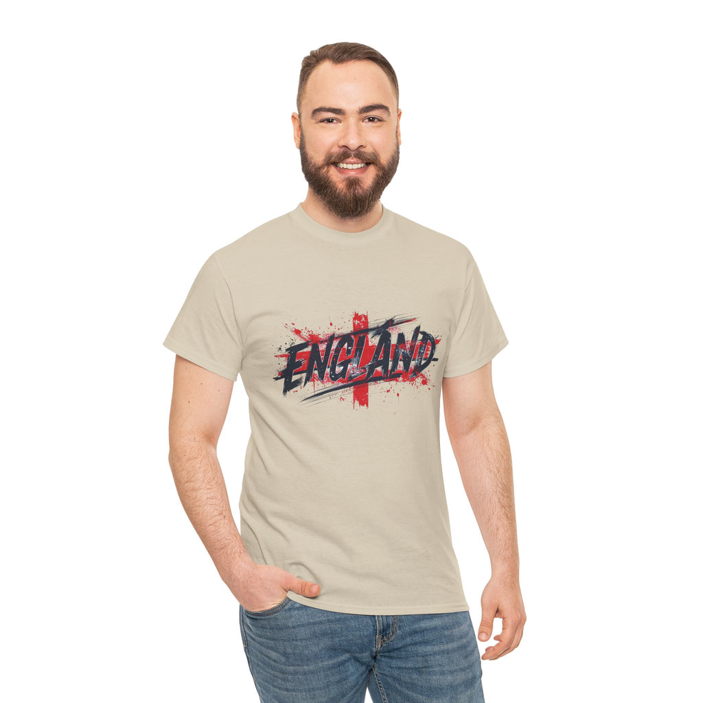 England Graphic T-Shirt — Grunge St. George Cross Football Fan Tee