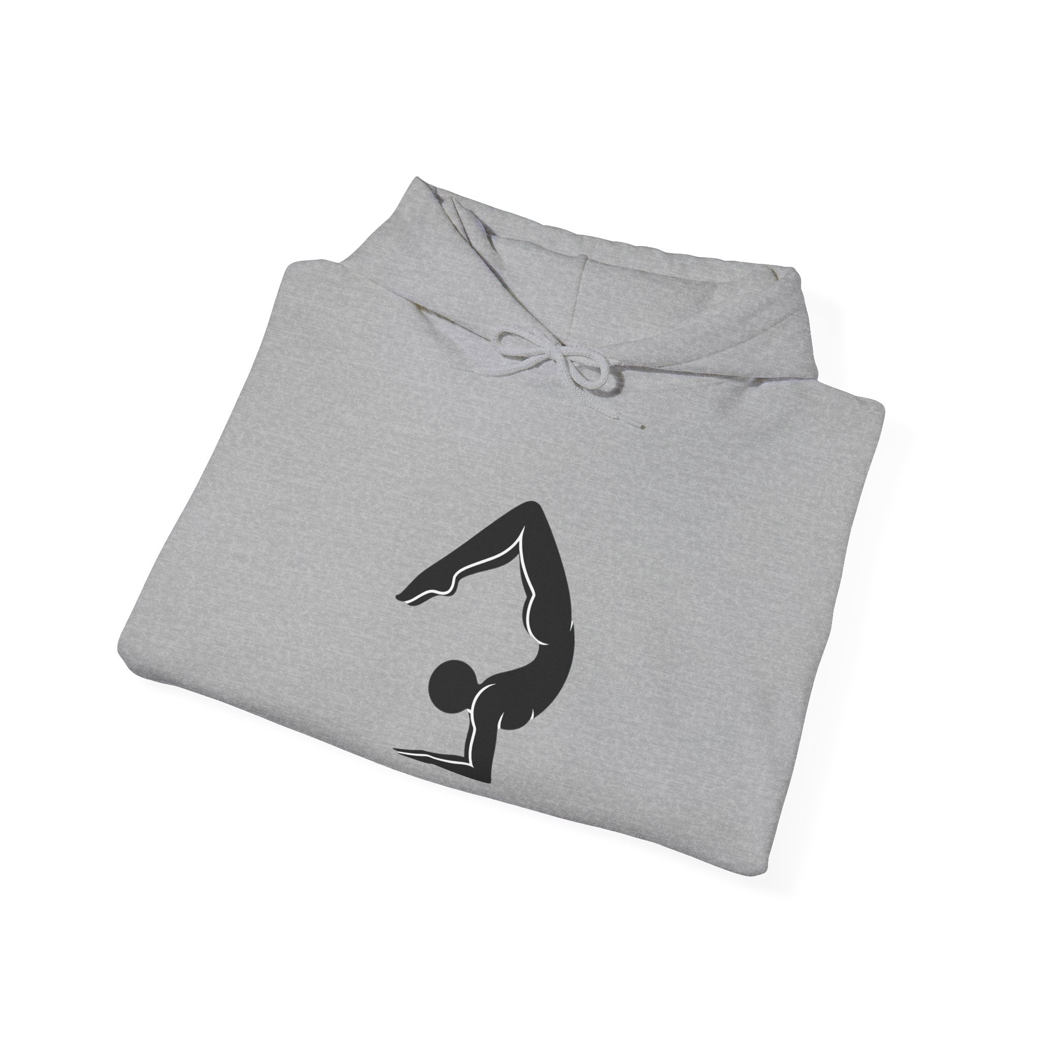 Yoga Pose Hoodie — Minimal Handstand Silhouette Sweatshirt